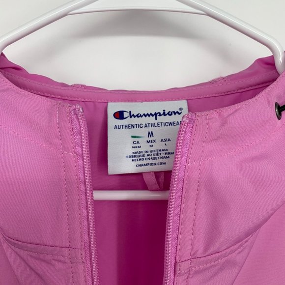 Champion Jacket Pink Stadium Packable Wind Water Resistant NWT - Picture 8 of 16